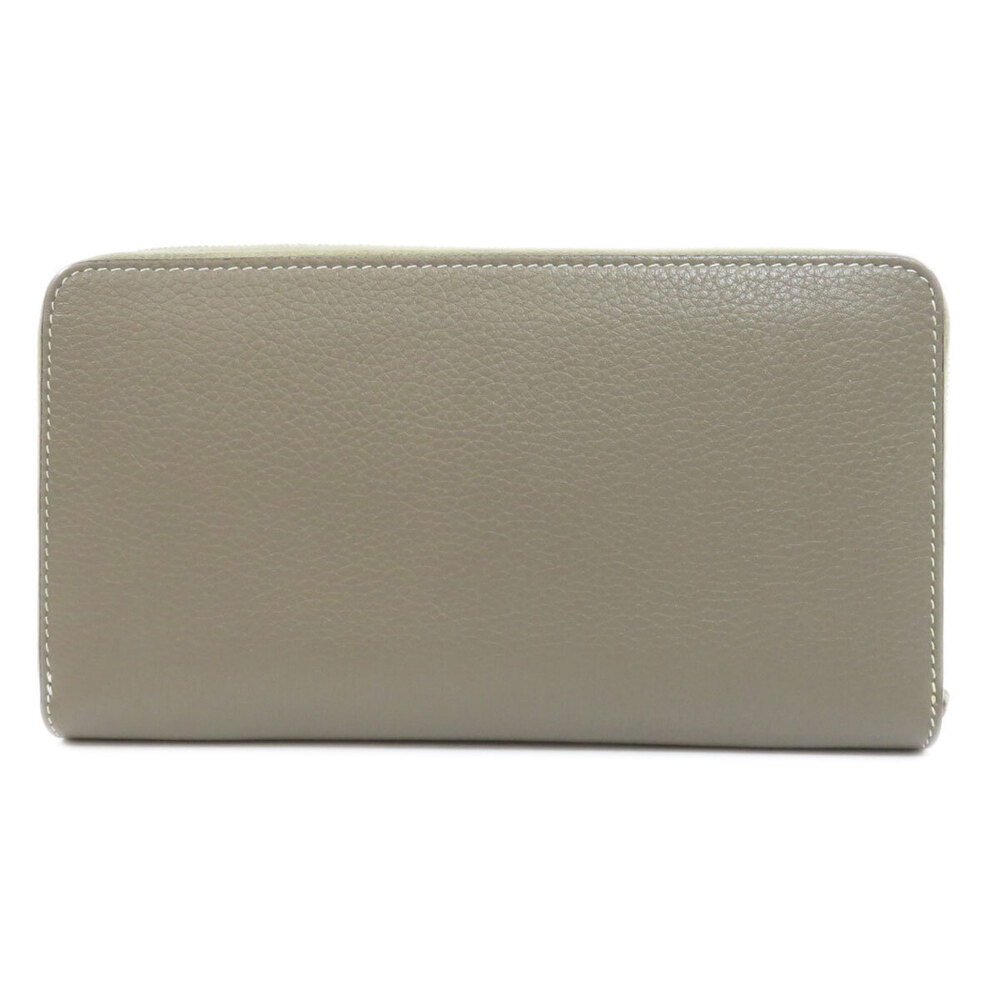 Celine logo Wallet calfskin motif long leather